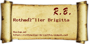 Rothmüller Brigitta névjegykártya
